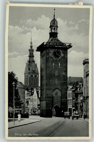 Elbing Elblag 1939 Gebrauchsspuren Markttor