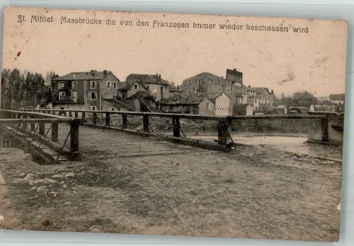 55300 Saint-Mihiel Foto AK Maasbrücke Hotel