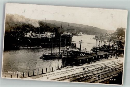 Looe Foto AK Fowey Hafen