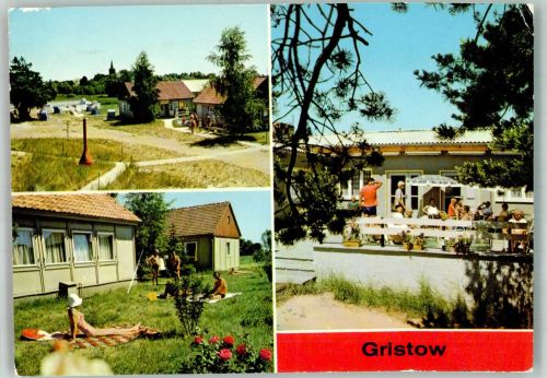 17498 O2201 Gristow Foto AK Betriebsferienobjekt VEB Kraftverkehr Meißen
