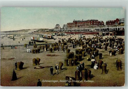 2491 Scheveningen Den Haag Foto AK Schwimmbad Strand Kurhaus