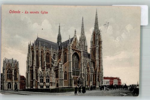 Ostende Oostende 1903 Foto AK Kirche