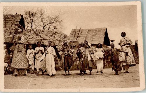 W2000 Stellingen Völkerschau Tanzgruppe aus Indien Zoo Gebrauchsspuren