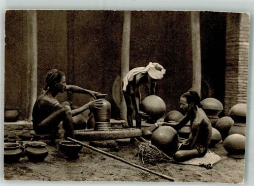 Neu Delhi Tracht Indische Töpferei Motiv Indien Foto AK