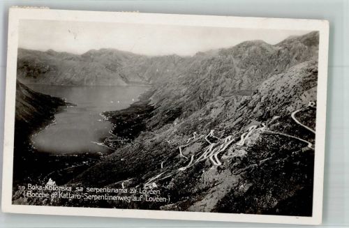 Cetinje Cettigne 1929 Foto AK Serpentinen Straße Lovcen