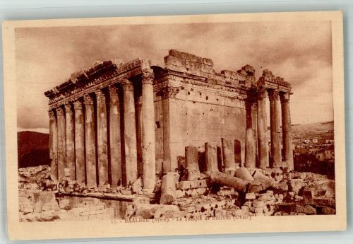 Baalbek Foto AK Denkmal Bucchus Tempel