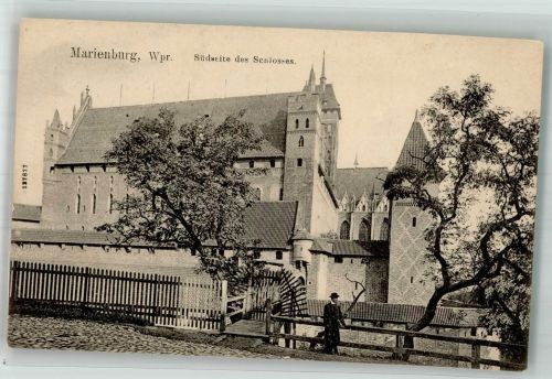 Marienburg Malbork Foto AK Schloss Südseite