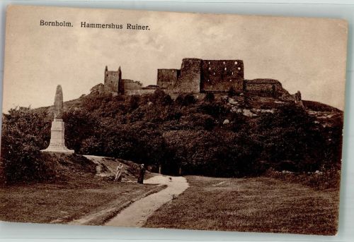 Bornholm Foto AK Burg Hammershus Ruine Denkmal