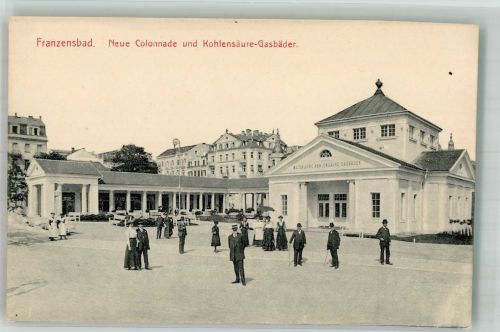 Frantiskovy Lazne Franzensbad Foto AK Neue Kolonnade Kohlensäure Gasbäder
