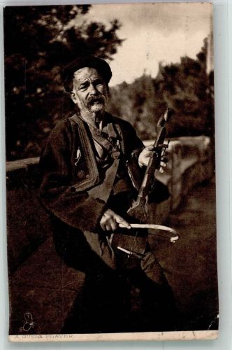 A Guzla Player Balkan Folk Typen Raphael Tuck 2925 Musikinstrument Gebrauchsspuren