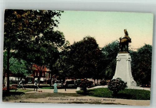 Montreal Foto AK Denkmal Strathcona Dominion Square