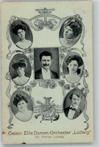 Österreich Elite Damen Orchester Ludwig Damenmusikgruppe 1912 Gebrauchsspuren