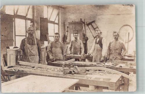Tischler Werkstatt Gesellen Schreiner / Zimmermann 1912 Gebrauchsspuren
