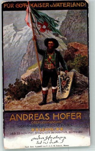 Erinnerung Patriotik Nach dem Aquarell von Reisch Hofer, Andreas 1913 Künstlerkarte