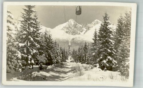 Vysoke Tatry Hohe Tatra 1948 Winter Seilbahn Hohe Tatra