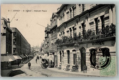 Jersey 1909 Foto AK St. Helier Marke bildseitig