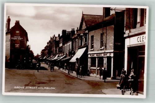 Manchester Foto AK Geschäft Grove Street Wilmslow