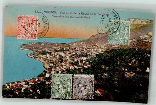 Monaco 1924 Foto AK Marke bildseitig