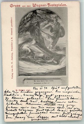1898 Künstlerkarte Die Walküre Wagner, Richard Verlag Juxberg