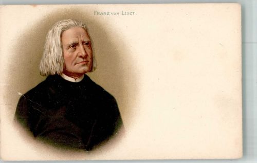 Porträt Lithographie Liszt, F. 1900 Gebrauchsspuren
