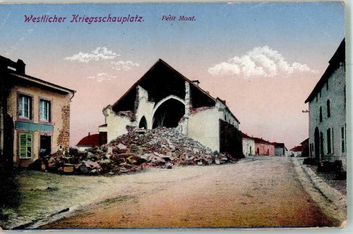 56640 Arzon 1916 Foto AK Feldpost WK I 19. Ers.Div. Petit Mont Trümmer