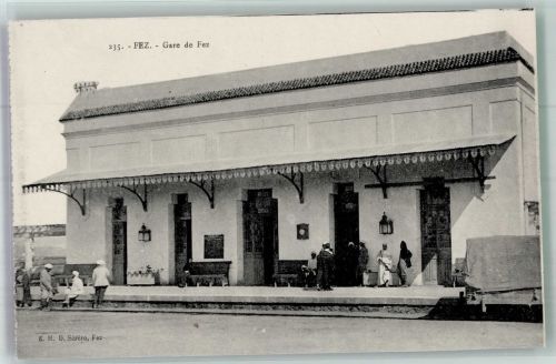 Fes Fez Foto AK Bahnhof Tracht