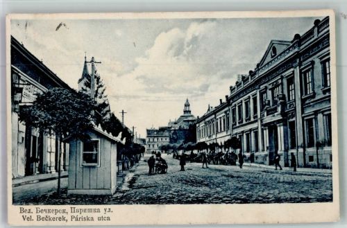 Zrenjanin Großbetschkerek 1931 Foto AK Straße Parisaka utca