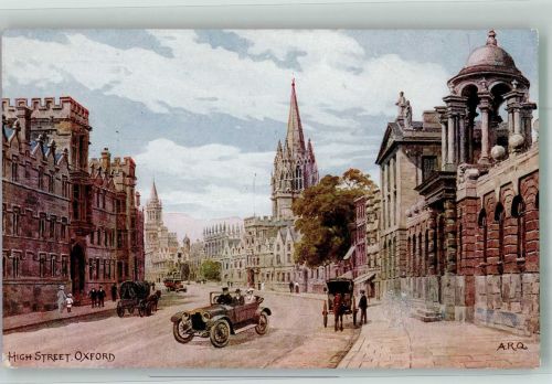 Oxford Lithographie / Künstlerkarte High Street