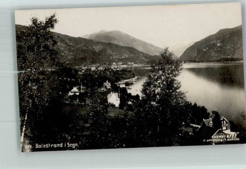 Balestrand Balholmen 1928 Foto AK