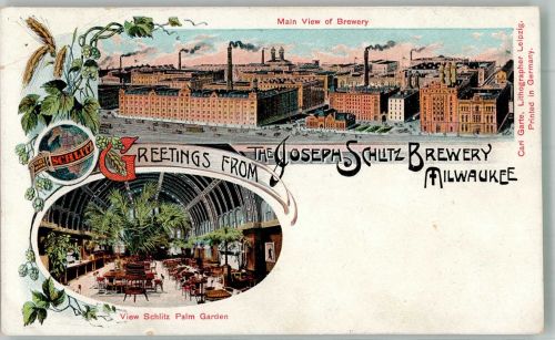 Milwaukee Gebrauchsspuren Brauerei Schlitz Gasthaus Schlitz Palm Garden
