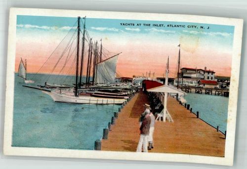 Atlantic City Foto AK Hafen Yacht