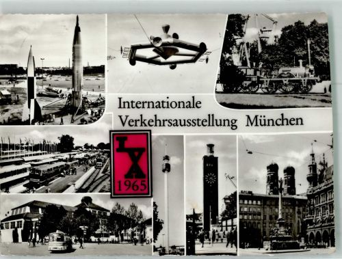 W8000 München Verkehrsausstellung Gewerbeausstellung 1965 Foto AK