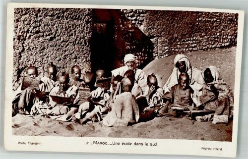 Safi Foto AK Tracht Schule Ort handschriftlich