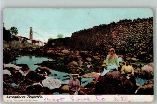 Santa Cruz de Tenerife 1905 Foto AK Waschfrauen Tracht