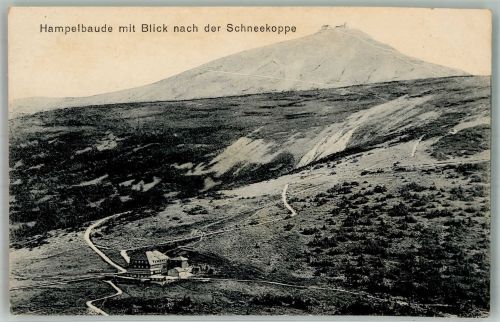 Hampelbaude 1918 Foto AK Schneekoppe Riesengebirge