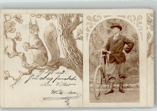 Radfahrer Eichhörnchen Fahrrad 1902