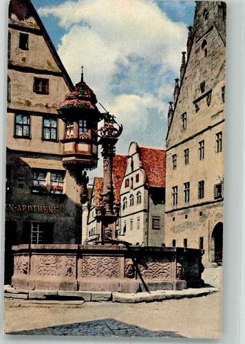W8803 Rothenburg ob der Tauber St. Georgsbrunnen Novitas 542/11 Farben Fotos