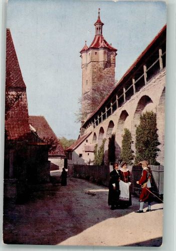 W8803 Rothenburg ob der Tauber Klingenturm m. Stadtmauer Novitas Nr. 1015 Farben Fotos