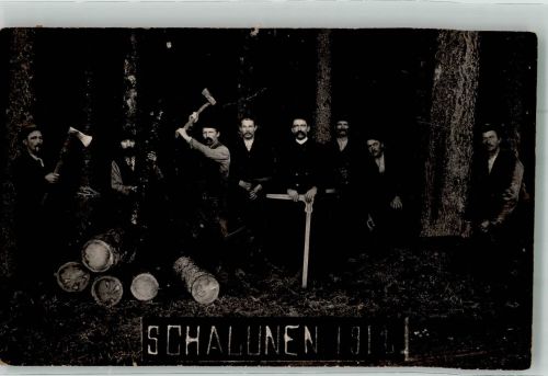 Schalunen Forstarbeiter Forstwirtschaft 1912