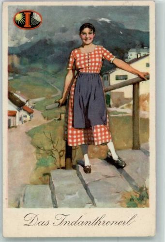 Werbung das Indanthrenerl Dinrndl Indanthren 1924