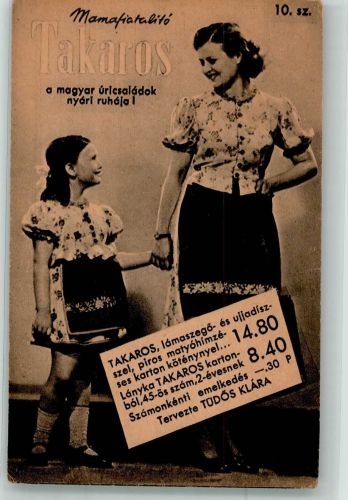 Budapest Takaros Kleid mit Schürze Magyar Divatcsarnok Ungarische Modehalle Werbung Mode