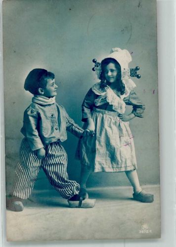 Tracht Kinder Holzschuhe 3672/1 Rotophot 1913