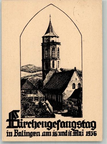 72336 W7460 Balingen 1936 - Kirchengesangstag in Balingen 1936