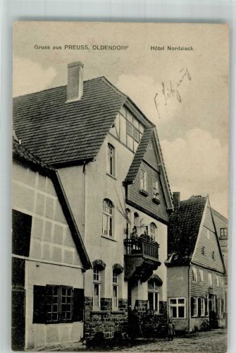 32361 W4994 Preußisch Oldendorf 1911 Foto AK Hotel Nordsieck