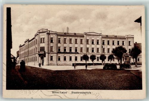 Ceska Lipa Böhmisch Leipa 1935 Foto AK Staatsrealschule