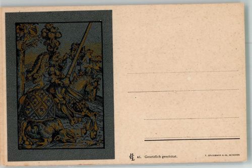 St. Georg von L. Cranach Fabiger Hozschnitt Ritter