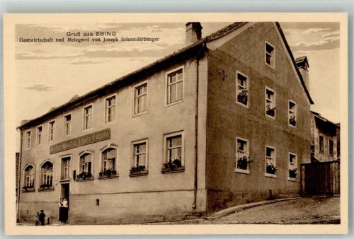 96179 W8601 Ebing , Oberfr Foto AK Gasthaus Schneiderbanger