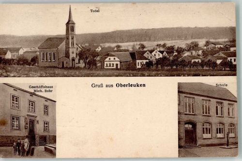 66706 W6643 Oberleuken - Kirche Schule Geschäftshaus Bohr