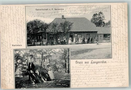 21224 W2107 Langenrehm Foto AK Karlstein Gasthaus Seckerdick