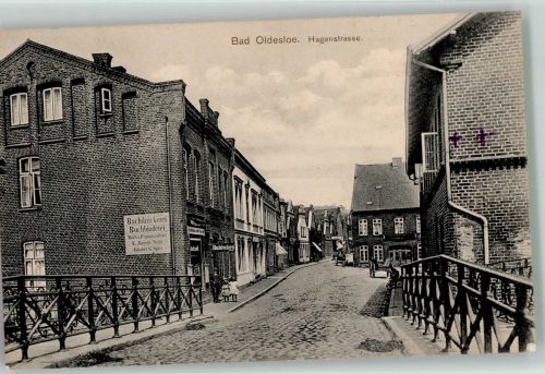 23843 W2060 Bad Oldesloe 1913 - Hagenstrasse Buchdruckerei